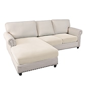 baratos Capa para assento de Sofá &amp; Apoios de Braços-Capas de sofá seccionais, capas de sofá em forma de l antiderrapantes elásticas, capas de almofada de assento de sofá separadas, capa de chaise-longue para sofá secional esquerdo/direito de 2/3