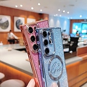 お買い得  サムスン用ケース-電話 ケース 用途 サムスンのギャラクシー S24 S23 Ultra Plus S23 S22 S22 プラス ウルトラ S21 S21ウルトラプラス S25ウルトラ バックカバー 磁気吸着ケース マグセーフ搭載 クリア ワイヤレス充電をサポート リストストラップ付き 純色 TPU