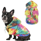 baratos Moletons-Cachorros Gatos Camisola com Capuz Moda Casual Respirável Macio Lavável Confortável Natal Dia Das Bruxas Ao ar livre Casual / Diário Roupas para cães for Bichon Frise Pomerânia Animais de Pequeno