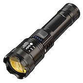 cheap Flashlights-Rechargeable Flashlight High Lumens Powerful Led Flashlight, White Laser Wick LED Super Bright Flashlight USB Powerful Handheld Flashlights, Rechargeable Flashlights for Emergencies Camping Hiking