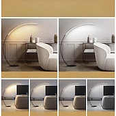 economico lampada da terra a led-Lampada da terra Multi-tonalità / Lampade ambientali / Decorazione di nozze di Natale Contemporaneo moderno / Tradizionale / Classico Per Sala studio / Ufficio / Giardino Alluminio AC100-240V Nero