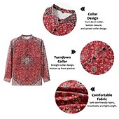 ieftine Model etnic-Bărbați Floral Epocă Cămașă Cămașă de in Camașă cu nasturi Manșon Lung Modă Șic Stradă Designer Zilnic În aer liber Vară Primăvară Toamnă Guler de stand Imprimeu Albastru piscină Negru + Negru Galben