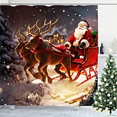levne Christmas Bath-Koupelnové Sprchové závěsy a háčky Země Polyester kreativita