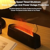 cheap Humidifiers &amp; Dehumidifiers-Creative 3D Simulation Flame Air Humidifier Household Colorful Atmosphere Light Intelligent Remote Control Humidifier USB Desktop Silent Large Fog Volume Humidifier Home Decor Room Decor