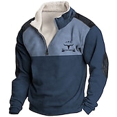 economico Felpe 3D da uomo-Per uomo Pop art Color Block Cowboy Felpe Felpa Felpa con zip Manica lunga Felpa Chiusura lampo quarto Giornaliero Essenziale Informale Stampa 3D Da mare Per eventi Per uscire Stampa Vello Autunno