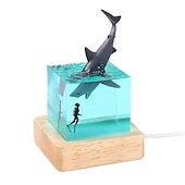 levne Stolní lampy-mořská pryskyřice velryba keporkak 5 cm/2 palce kostka ornament svítící mini noční světlo narozeninový dárek k vánocům