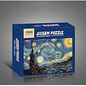 economico Puzzle-creativo 1000 pezzi di carta bianca piatta carta addensata puzzle circolare luna amore mare puzzle giocattolo per adulti