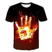 billiga Pojkens 3D Vision &amp; Geometri-Pojkar 3D 3D Print T-shirt Kortärmad 3D-tryck Sommar Vår Aktiv Sport Mode Barn 3-12 år Utomhus Dagligen Normal