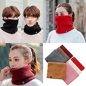 abordables Ropa de casa-Bufanda de invierno para hombres y mujeres, cubierta de cuello gruesa y de felpa, máscara para ciclismo al aire libre, cubierta protectora de cuello de punto versátil, bufanda para la cabeza