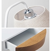 abordables lampadaire led-Lampadaire Lampes ambiantes Moderne contemporain / Style nordique Source d&#039;alimentation LED Pour Salle de séjour / Bureau / Bureau de maison Bois 90-240V Noir / Blanche