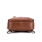 preiswerte Taschen für Herren-braune Sling Bag aus Leder für Herren mit verstellbarem Riemen und mehreren Reißverschlusstaschen – stylische Crossbody-Reise- und Freizeit-Umhängetasche