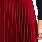 preiswerte Schlichte Röcke-Damen Rock Schaukel Langer Rock Elegant Modisch Maxi Hoher Taillenbund Röcke Einfarbig Gefaltet Asymmetrischer Saum Party Strasse Schwarz Weiß Wein Dunkelgrün Frühling Sommer Satin