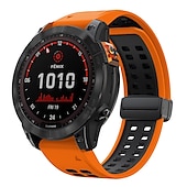baratos Relógios Garmin-Pulseiras de Relógio para Garmin Fenix 7 7X 6 6X Pro Epix Pro 47mm 51mm Instinct 2X Approach S70 47mm S62 S60 Forerunner 955 945 Epix Marq Descent Quatix 22mm 26mm Silicone Substituição Alça