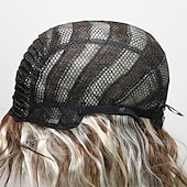 abordables Perruques historiques-Perruque synthétique de 20 pouces pour femmes - Perruque longue ondulée bouclée marron blanche des années 70 80 résistante à la chaleur - Idéale pour les fêtes de carnaval et les costumes Cosplay