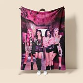cheap Blankets &amp; Throws-Blackpink Pattern Soft Throws Blanket,Novelty Flannel Throw Blankets Warm Printed All Seasons Gifts Home Decor Big Blanket