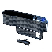 رخيصةأون منظمو السيارات-صندوق تخزين مقعد السيارة مع منفذي USB وواجهة كابلات شحن سريع قابلة للسحب وصندوق تخزين جانبي لوحدة التحكم المركزية للسيارة