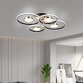 billige Taklamper-led taklys 4/8/12 hode dimbar moderne sirkeldesign taklamper er egnet for innebygd metall akryl sputnik fyrverkeri kronblader led lysarmaturer i stuer og soverom 110-240v