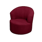 abordables Cubierta de sillón y silla sin brazo-Funda para sillón giratorio de barril de jacquard, funda elástica color burdeos para sillón giratorio, funda para sofá, funda para sillón de club redondo moderno