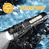 economico Luci da campeggio-torce tattiche zoom ricaricabili a led potenti portatili &amp; luce a led resistente per il campeggio escursionistico all&#039;aperto