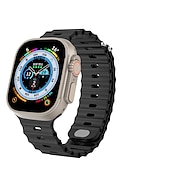 economico Cinturini per Apple Watch-Banda oceanica Compatibile con Cinturino dell&#039;Apple Watch 38mm 40mm 41mm 42mm 44mm 45mm 49mm Impermeabile Regolabili Donne Uomini Silicone Cinturino di ricambio per iwatch Series Ultra 8 7 6 5 4 3 2