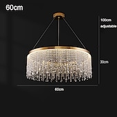 preiswerte Kronleuchter-Deckenleuchten, moderne LED-Kronleuchterlampe, moderner Kristallkronleuchter, kompatibel mit Wohnzimmer, goldene runde Kristalllampe, luxuriöse Wohndekorleuchte, LED-Hängeleuchte, moderne