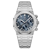 economico Orologi al quarzo-Orologio al Quarzo da Uomo POEDAGAR Orologio da Sport Moda Casual Luminosa Calendario Cronografo Impermeabile Orologio in Acciaio