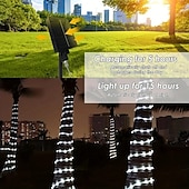 cheap Solar String Lights-Solar Rope Lights Outdoor Waterproof with Remote Control, 50M-500Led/100M-1000Led Solar String Light, 8 Modes, Extra Long Fairy Lights with Timer Solar Tube, Suitable for Garden Terrace, Courtyard