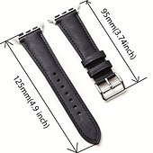 cheap Apple Watch Bands-Leather Band Compatible with Apple Watch band 38mm 40mm 41mm 42mm 44mm 45mm 49mm Rugged Luxury Adjustable Genuine Leather Strap Replacement Wristband for iwatch Series Ultra 8 7 SE 6 5 4 3 2 1
