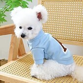 baratos Roupas e Acessórios para Cães-Cachorros Gatos Moletom Esporte &amp; lazer Casual Diário Inverno Quente Respirável Macio Lavável Confortável Ao ar livre Casual / Diário Roupas para cães for Bichon Frise Pomerânia Animais de Pequeno