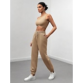 preiswerte Trainingsanzug für Damen-Kapuzenshirt Weste Pullover Glatt Grafik Für Damen Erwachsene Heißprägen Strasse Casual