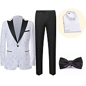 cheap Outfits-Retro Vintage Roaring 20s 1920s Outfits Suits &amp; Blazers The Great Gatsby Gentleman Men&#039;s Masquerade Party Party &amp; Evening Bachelorette Party Adults&#039; Coat Blouse Pants