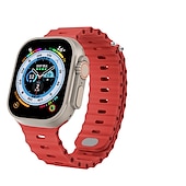 economico Cinturini per Apple Watch-Banda oceanica Compatibile con Cinturino dell&#039;Apple Watch 38mm 40mm 41mm 42mm 44mm 45mm 49mm Impermeabile Regolabili Donne Uomini Silicone Cinturino di ricambio per iwatch Series Ultra 8 7 6 5 4 3 2