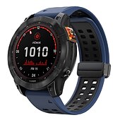baratos Relógios Garmin-Pulseiras de Relógio para Garmin Fenix 7 7X 6 6X Pro Epix Pro 47mm 51mm Instinct 2X Approach S70 47mm S62 S60 Forerunner 955 945 Epix Marq Descent Quatix 22mm 26mm Silicone Substituição Alça