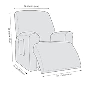 cheap Recliner Chair Cover-Loveseat 3 Seater Burgundy Recliner Covers Cover for Large Reclining Chair Slipcover Seat Reversible Washable Protector with Elastic Adjustable Straps for Kids Pets
