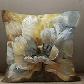 billige blomster- og plantestil-blå blomst dobbel side putetrekk 1 stk myk dekorativ firkantet putetrekk putevar for soverom stue sofa sofa stol
