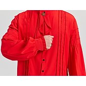 baratos Tops-Retro Vintage Punk e gótico Medieval Blusa / Camisa Baile de Máscara Vampiros Cavalheiro Outlander Com Babados Cor Sólida Fantasia Homens Pirata Fantasia Real Carnaval Baile de Máscaras Espetáculo