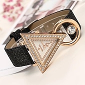 cheap Quartz Watches-5pcs/set Women&#039;s Watch Luxury Triangle Pointer Quartz Watch Shiny Rhinestone Analog Wrist Watch &amp; Jewelry Set, Gift For Mom Her
