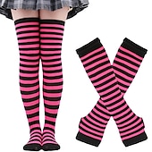 abordables Accesorios-Calcetines hasta rodilla Calcetines de Navidad Mujer Navidad Carnaval Mardi Gras Nochebuena Retro Antiguo Guantes Calcetines