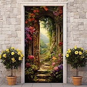 Недорогие Гаражные и дверные баннеры-День святого Валентина цветочные лестницы дверные чехлы дверной гобелен дверной занавес украшение фон баннер для входной двери фермерский дом праздничные принадлежности для вечеринок декор