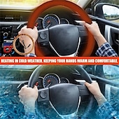 levne Potahy na volant-12v auto vyhřívání elektrické kryty vysoce kvalitní univerzální 38cm kryt řízení auto zapalovač zástrčka vyhřívané topení teplejší zimní