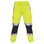 billiga Cargobyxor-Herr Militärbyxor Cargo byxor Taktiska byxor Långbyxor Arbetsbyxor Elastisk midja Reflekterande Vattentät Ledigt fluorescerande grön Svart