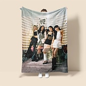 cheap Blankets &amp; Throws-Blackpink Pattern Soft Throws Blanket,Novelty Flannel Throw Blankets Warm Printed All Seasons Gifts Home Decor Big Blanket