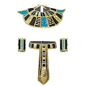 cheap Accessories-Women&#039;s Egyptian Headpiece Crown Snake Beaded Headband Arm Cuffs Swirl Snake Bracelets Women&#039;s Egyptian Costume Accessory Halloween Carnival