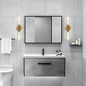 abordables Apliques de pared para interior-Aplique de pared LED, lámpara de pared negra de estilo nórdico con pantalla de tambor de vidrio metálico, iluminación de pared, lámpara de lectura, para mesita de noche, dormitorio 110-240v