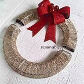 abordables 123496-Guirlande de Noël de 20 pouces avec guirlande d&#039;arc lumineux en fer léger éclairage LED décoration de scène de lumière blanche chaude 30/40/50 cm alimenté par batterie aa
