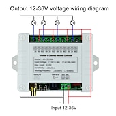 cheap Smart Switch-Wireless Remote /DC12V 24V 36V 4CH Remote control switch/learning code Power  ON OFF switch  Motor switch /433mhz