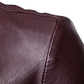 abordables Blazers pour hommes-Homme blouson cuir blazer Extérieur Usage quotidien Chaud Coupe Vent Automne hiver Plein Mode Vêtement de rue Revers Normal faux cuir Noir Jaune Vin Bleu de minuit Veste
