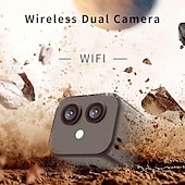 voordelige IP-netwerkcamera&#039;s voor binnen-4K Dual-Lens WiFi Mini Camera - Binnen Smart Home Beveiligingscamera met Infrarood Nachtzicht Bewegingsdetectie HD Videorecorder