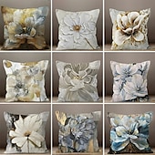billige blomster- og plantestil-blå blomst dobbel side putetrekk 1 stk myk dekorativ firkantet putetrekk putevar for soverom stue sofa sofa stol