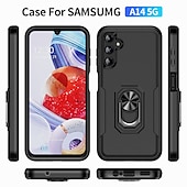 Недорогие Чехлы для Samsung-Чехол для Samsung Galaxy S23 Ultra Plus FE A14 A54 военного класса двухслойный противоударный тяжёлый защитный чехол встроенный вращающийся магнитный кольцевой держатель